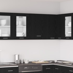 Gabinete Colgante de Roble Negro 50x31x60 cm Hecho de Madera Elaborada de , Armarios de cocina - Ref: Foro24-863142, Precio: ...