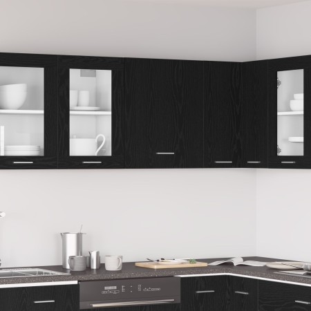 Gabinete Colgante de Roble Negro 50x31x60 cm Hecho de Madera Elaborada de , Armarios de cocina - Ref: Foro24-863142, Precio: ...