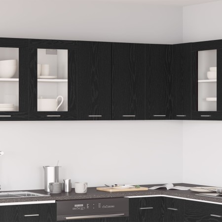 Gabinete Colgante de Roble Negro 60x31x60 cm Hecho de Madera Elaborada de , Armarios de cocina - Ref: Foro24-863143, Precio: ...