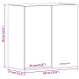 Gabinete Colgante de Roble Negro 60x31x60 cm Hecho de Madera Elaborada de , Armarios de cocina - Ref: Foro24-863143, Precio: ...
