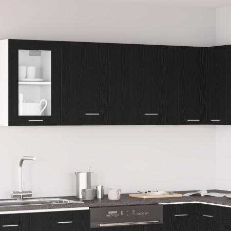 Gabinetes colgantes - 2 paquetes - Roble negro, 100x31x60 cm - Hecho de madera elaborada de , Armarios de cocina - Ref: Foro2...