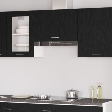 Gabinete colgante en roble negro - 60x31x60 cm, hecho de madera elaborada de , Armarios de cocina - Ref: Foro24-863146, Preci...