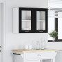 Gabinete de vidrio colgante negro de 80x31x60 cm hecho de madera elaborada de , Armarios de cocina - Ref: Foro24-863147, Prec...