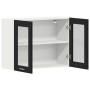 Gabinete de vidrio colgante negro de 80x31x60 cm hecho de madera elaborada de , Armarios de cocina - Ref: Foro24-863147, Prec...