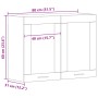 Gabinete de vidrio colgante negro de 80x31x60 cm hecho de madera elaborada de , Armarios de cocina - Ref: Foro24-863147, Prec...