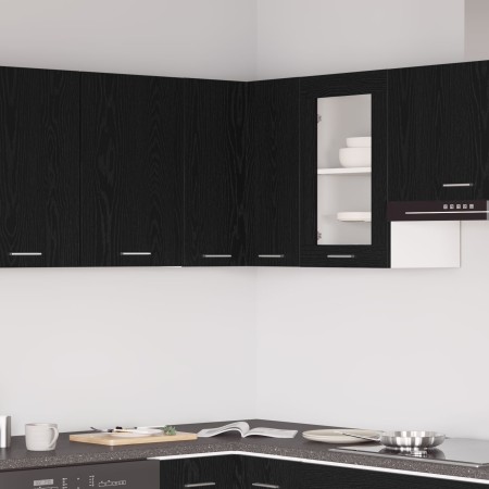Gabinete de esquina colgante - Roble negro - 57x57x60 cm - Hecho de madera elaborada de , Armarios de cocina - Ref: Foro24-86...
