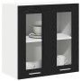 Gabinete de vidrio colgante en roble negro - 60x31x60 cm de , Armarios de cocina - Ref: Foro24-863152, Precio: 60,48 €, Descu...