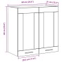 Gabinete de vidrio colgante en roble negro - 60x31x60 cm de , Armarios de cocina - Ref: Foro24-863152, Precio: 60,48 €, Descu...