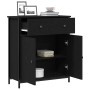 Aparador Negro de Roble 70x30x80 cm de Madera Ingenierizada y Acero de , Aparadores - Ref: Foro24-863159, Precio: 92,47 €, De...