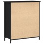 Aparador Negro de Roble 70x30x80 cm de Madera Ingenierizada y Acero de , Aparadores - Ref: Foro24-863159, Precio: 92,47 €, De...