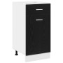 Gabinete de fondo para cajones - Roble negro, 40x46x81.5 cm, Hecho de madera elaborada de , Armarios de cocina - Ref: Foro24-...