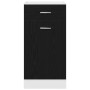 Gabinete de fondo para cajones - Roble negro, 40x46x81.5 cm, Hecho de madera elaborada de , Armarios de cocina - Ref: Foro24-...