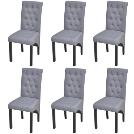 Sillas de comedor 6 unidades de tela gris claro en Sillas de comedor | Comprar online en Foru.es