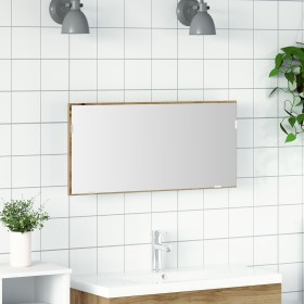 Gabinete de espejo de baño con luz LED acabado roble artesanal 80x37 cm de , Tocadores de baño - Ref: Foro24-863307, Precio: ...
