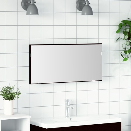 Armario Espejo de Baño con Luz LED Roble Negro 80x37 cm de , Tocadores de baño - Ref: Foro24-863308, Precio: 64,19 €, Descuen...