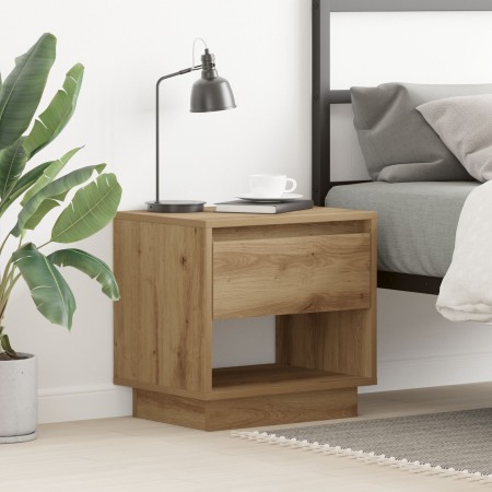 Cabinet de Noche Roble Artesanal 45x34x46 cm Madera Elaborada de , Mesitas de noche - Ref: Foro24-863335, Precio: 52,86 €, De...
