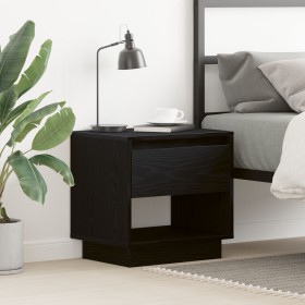 Mesita de Noche Roble Negro 45x34x48 cm Madera Ingenierizada de , Mesitas de noche - Ref: Foro24-863337, Precio: 54,24 €, Des...
