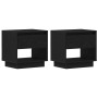 Cabecera de Cama 2 pcs Negro Roble 45x34x49 cm Madera Elaborada de , Mesitas de noche - Ref: Foro24-863338, Precio: 92,87 €, ...
