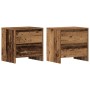 Cabinet de Noche 2 pcs Madera Vieja 45x34x44,5 cm Madera Elaborada de , Mesitas de noche - Ref: Foro24-863354, Precio: 98,91 ...