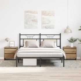 Cabinetes de Noche 2 pcs Roble Artesanal 45x34x44,5 cm Madera Elaborada de , Mesitas de noche - Ref: Foro24-863356, Precio: 9...