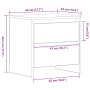 Cabecera de cama Negro Roble 45x34x44,5 cm Madera de ingeniería de , Mesitas de noche - Ref: Foro24-863357, Precio: 60,09 €, ...