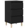 Mesa de Noche Negro Roble 40x35x70 cm Madera Elaborada de , Mesitas de noche - Ref: Foro24-863429, Precio: 73,22 €, Descuento: %