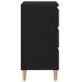 Mesa de Noche Negro Roble 40x35x70 cm Madera Elaborada de , Mesitas de noche - Ref: Foro24-863429, Precio: 73,22 €, Descuento: %