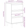 Mesa de Noche Negro Roble 40x35x70 cm Madera Elaborada de , Mesitas de noche - Ref: Foro24-863429, Precio: 73,22 €, Descuento: %