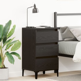 Comprar Mesita de Noche Negro Roble 40x35x70 cm