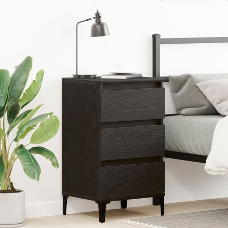 Mesita de Noche  Negro Roble 40x35x70 cm Madera Elaborada | Foro24.es | Tu tienda online para hogar, jardín y más Foro24.es