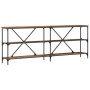mesa consola de madera vieja 200x30x75 cm en madera compuesta y acero de , Mesas auxiliares - Ref: Foro24-863445, Precio: 111...