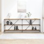 mesa consola de madera vieja 200x30x75 cm en madera compuesta y acero de , Mesas auxiliares - Ref: Foro24-863445, Precio: 111...
