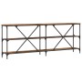 mesa consola de madera vieja 200x30x75 cm en madera compuesta y acero de , Mesas auxiliares - Ref: Foro24-863445, Precio: 111...