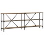Mesa Consola Roble Artesano 200x30x75 cm Madera Ingenierizada y Acero de , Mesas auxiliares - Ref: Foro24-863446, Precio: 111...