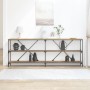 Mesa Consola Roble Artesano 200x30x75 cm Madera Ingenierizada y Acero de , Mesas auxiliares - Ref: Foro24-863446, Precio: 111...
