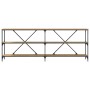 Mesa Consola Roble Artesano 200x30x75 cm Madera Ingenierizada y Acero de , Mesas auxiliares - Ref: Foro24-863446, Precio: 111...