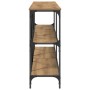 Mesa Consola Roble Artesano 200x30x75 cm Madera Ingenierizada y Acero de , Mesas auxiliares - Ref: Foro24-863446, Precio: 111...