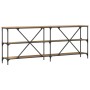 Mesa Consola Roble Artesano 200x30x75 cm Madera Ingenierizada y Acero de , Mesas auxiliares - Ref: Foro24-863446, Precio: 111...