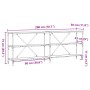 Mesa Consola Roble Artesano 200x30x75 cm Madera Ingenierizada y Acero de , Mesas auxiliares - Ref: Foro24-863446, Precio: 111...