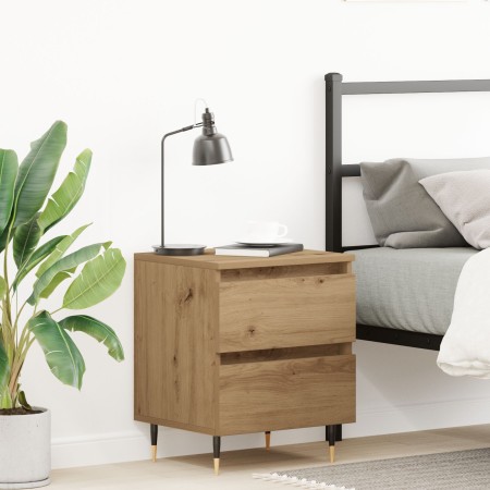 Mesita de Noche Roble Artesanal 40x35x50 cm Madera Engineered de , Mesitas de noche - Ref: Foro24-863464, Precio: 60,17 €, De...