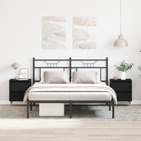 Mesas de Noche 2 pcs Negros de Roble 40x35x50 cm Madera Ingenierizada de , Mesitas de noche - Ref: Foro24-863467, Precio: 114...