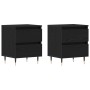 Mesas de Noche 2 pcs Negros de Roble 40x35x50 cm Madera Ingenierizada de , Mesitas de noche - Ref: Foro24-863467, Precio: 114...