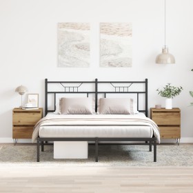 Cajones de Noche 2 pcs Roble Artisan 40x35x50 cm Madera Ingenierizada de , Mesitas de noche - Ref: Foro24-863485, Precio: 103...