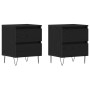 Mesitas de Noche 2 pcs Roble Negro 40x35x50 cm Madera Elaborada de , Mesitas de noche - Ref: Foro24-863487, Precio: 109,51 €,...