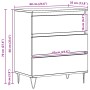 Aparador con Cajones de Roble Artesanal 60x35x70 cm Madera Engineered de , Aparadores - Ref: Foro24-863496, Precio: 89,49 €, ...