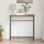 Mesa Consola Madera Vieja 75x19,5x75 cm Madera Ingenierizada y Acero de , Mesas auxiliares - Ref: Foro24-863503, Precio: 36,0...