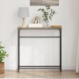 Mesa Consola  Artisan Roble 75x19,5x75 cm Madera Contrachapada y Acero | Foro24.es | Tu tienda online para hogar, jardín y más Foro24.es
