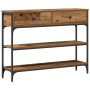Mesa Consola Madera Vieja 100x25x75 cm Madera Engineered y Acero de , Mesas auxiliares - Ref: Foro24-863511, Precio: 98,36 €,...