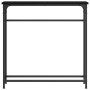 Mesa Consola Roble negro Marco de metal, superficie de MDF Compacta de , Mesas auxiliares - Ref: Foro24-863505, Precio: 39,48...