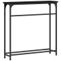 Mesa Consola Roble negro Marco de metal, superficie de MDF Compacta de , Mesas auxiliares - Ref: Foro24-863505, Precio: 39,48...
